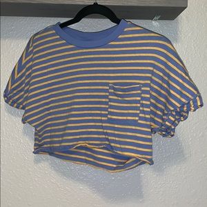 TopShop Cropped Striped Top